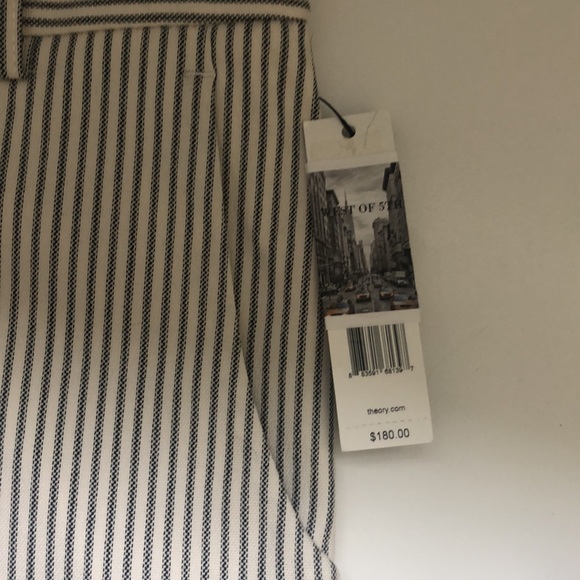 🩳- Theory Yanima Canvas Stripe Shorts Size 4! NWT! - Picture 11 of 11